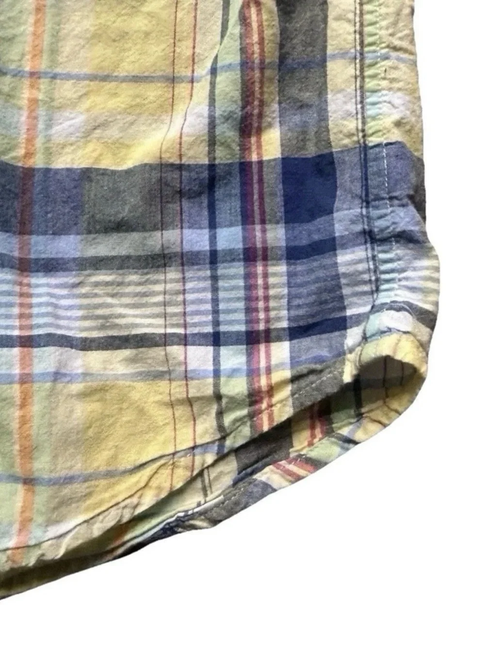 Toddler Boy Ralph Lauren Plaid Short Sleeve Button Down Shirt Size 3T Summer